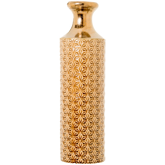 Seville Collection Large Caramel Fluted Vase