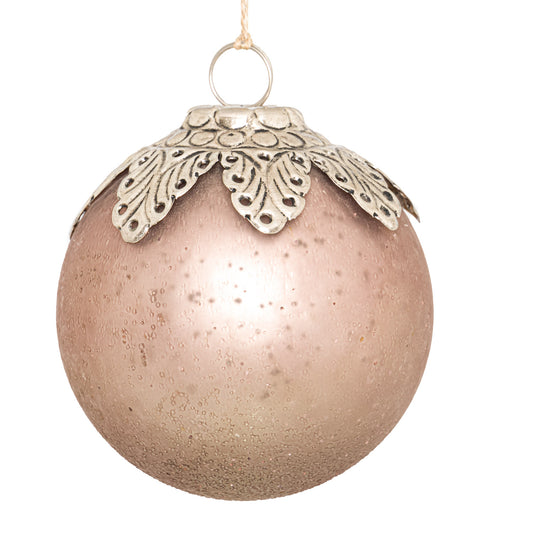 The Noel Collection Venus Leaf Crested Medium Bauble