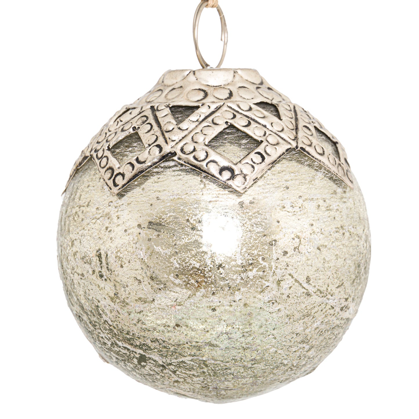 The Noel Collection Mercury Diamond Crested Small Bauble