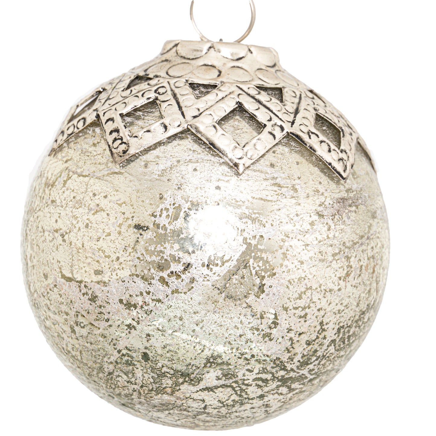 The Noel Collection Mercury Diamond Crested Large Bauble