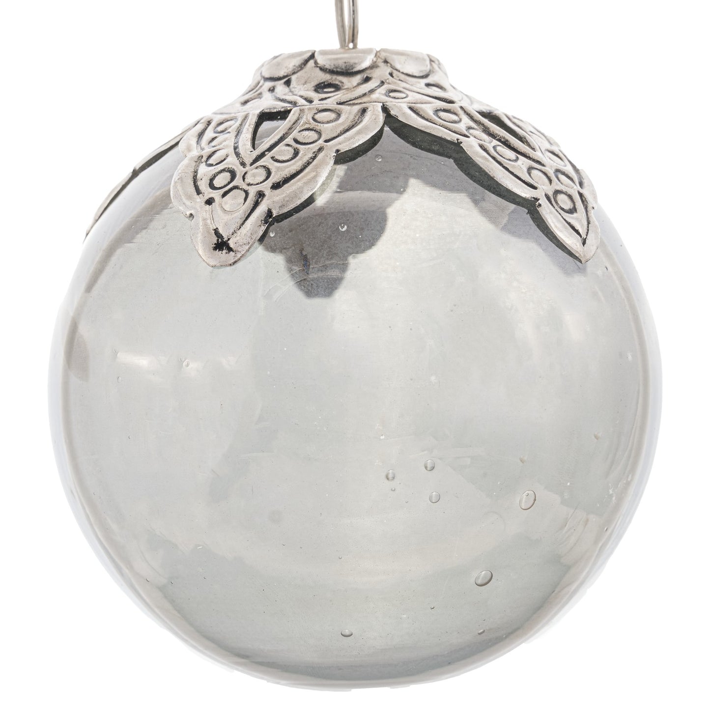 Noel Collection Smoked Midnight Filigree Crested Mdm Bauble