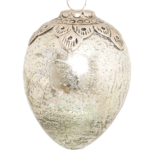 The Noel Collection Mercury Medium Oval Crested Bauble