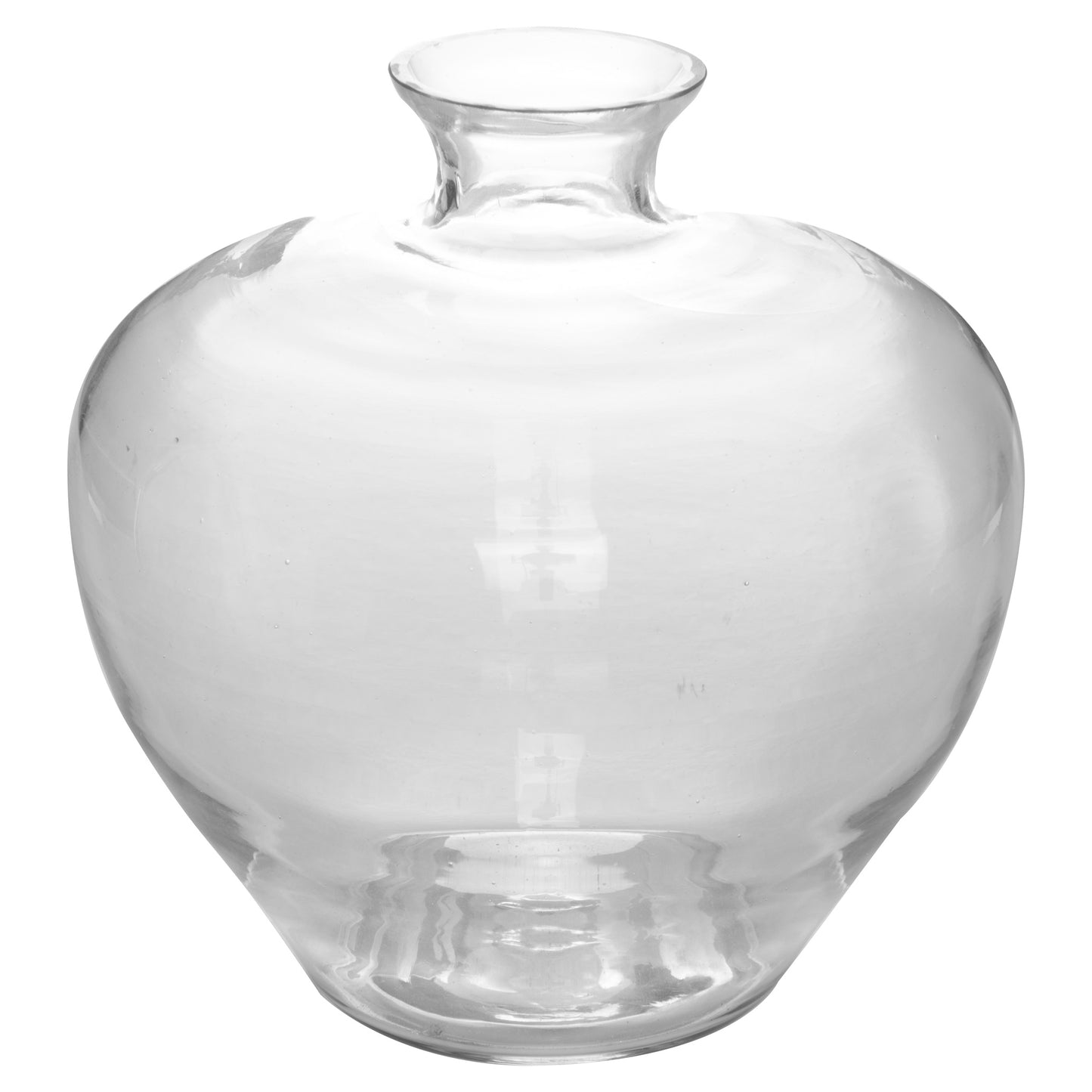 Clear Glass Squat Stem Vase