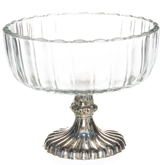 Small Fluted Glass Display Bowl