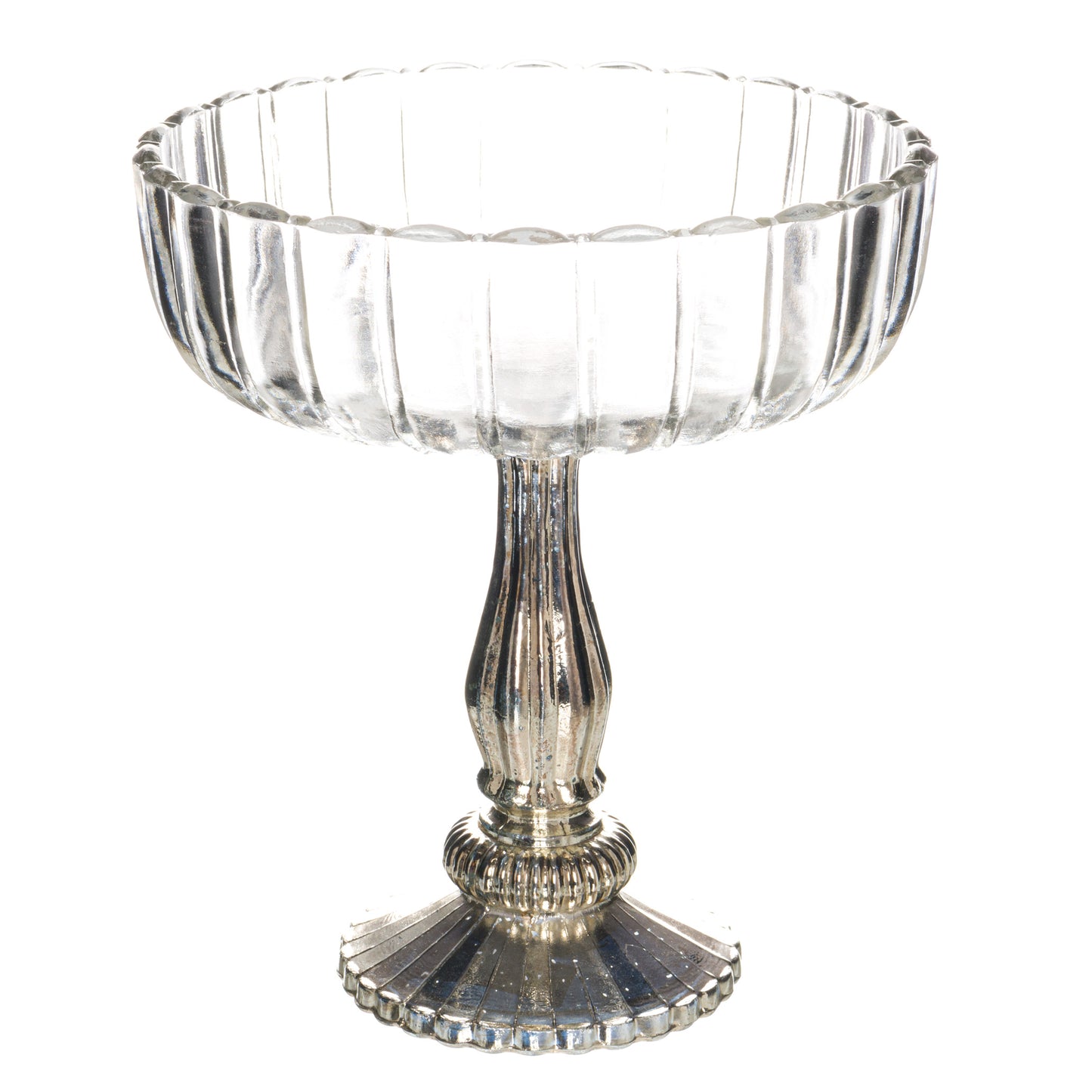 Medium Fluted Glass Display Bowl