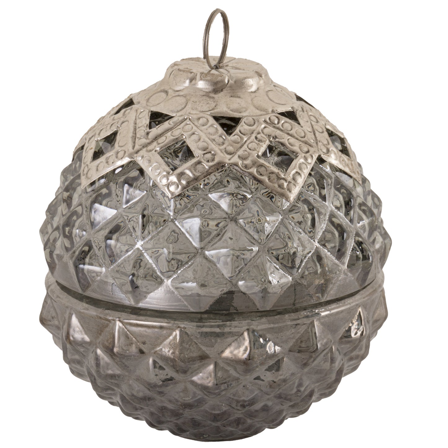 Noel Collection Midnight Filigree Crested Trinket Bauble