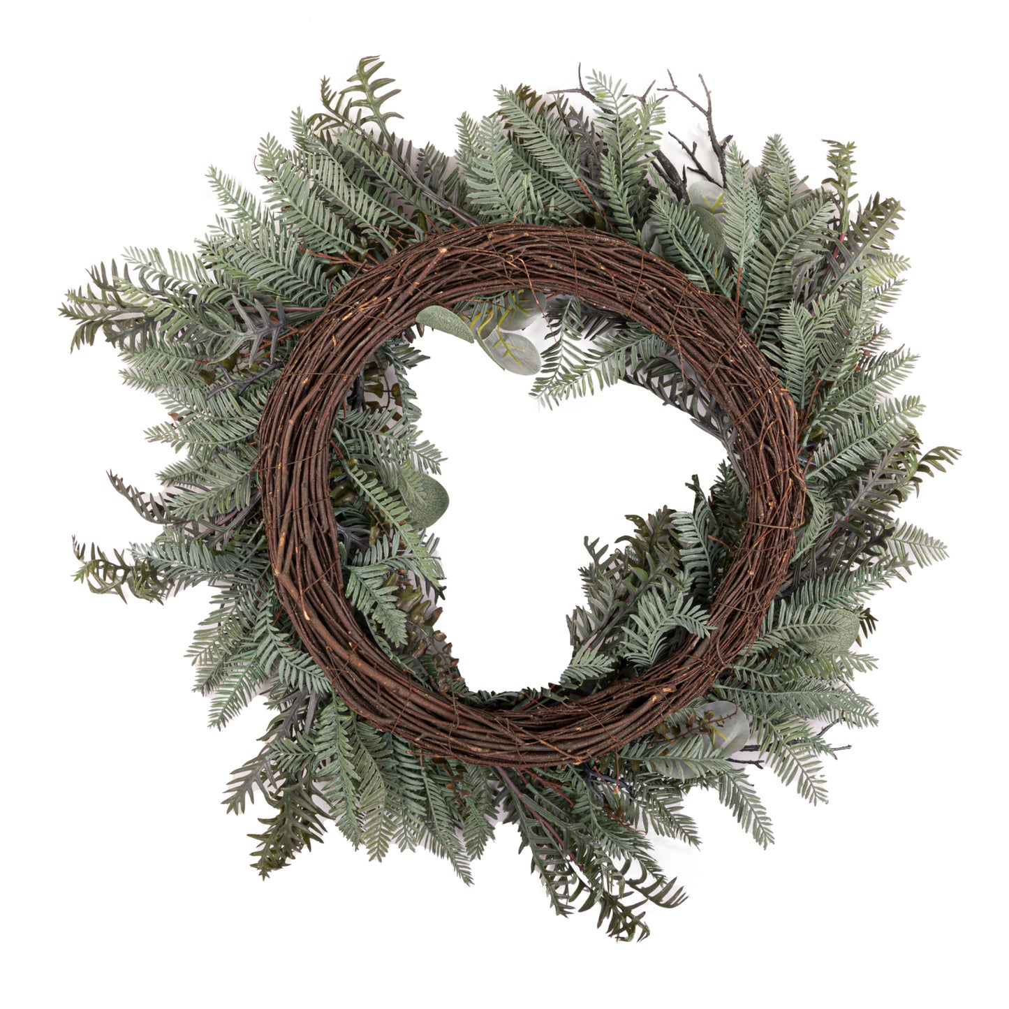 Winter Wreath With Eucalyptus And Fern