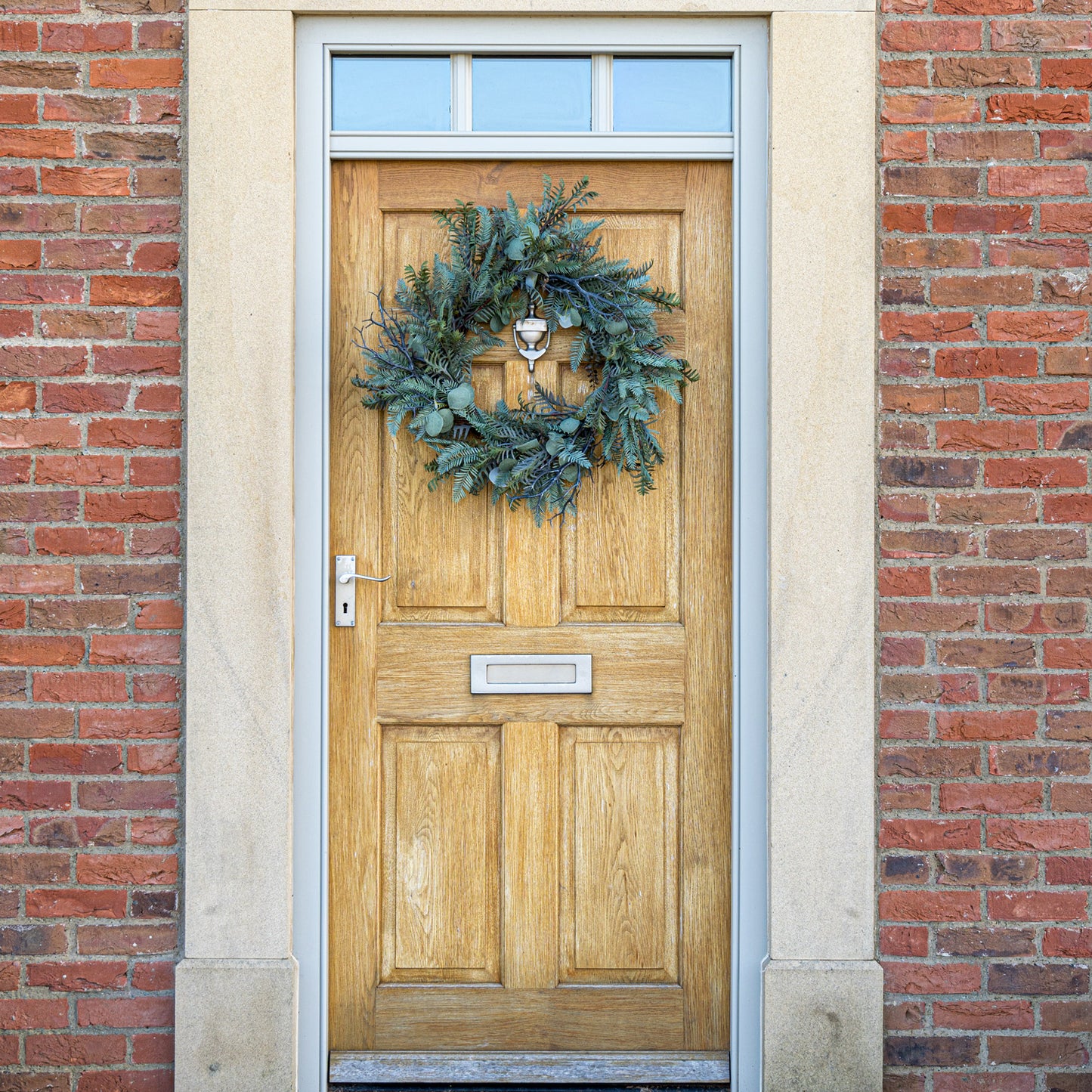 Winter Wreath With Eucalyptus And Fern