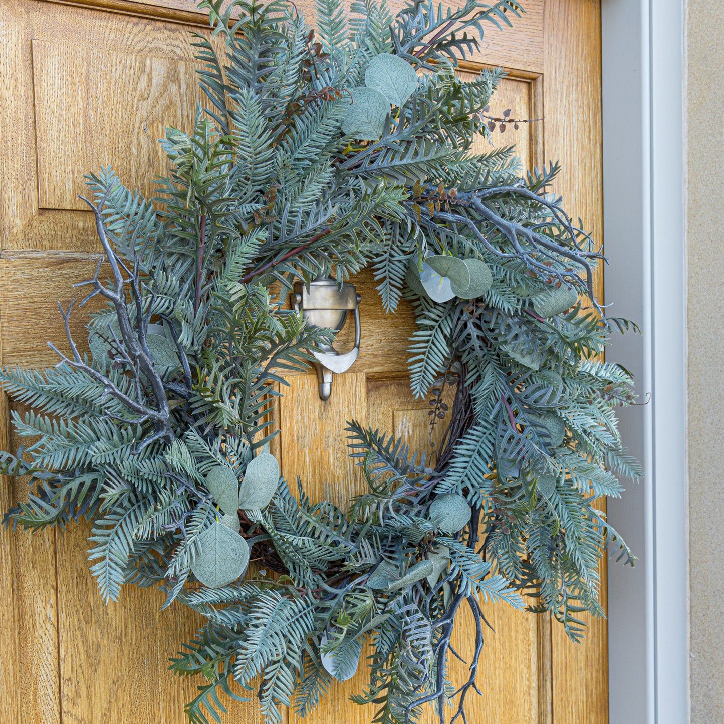 Winter Wreath With Eucalyptus And Fern