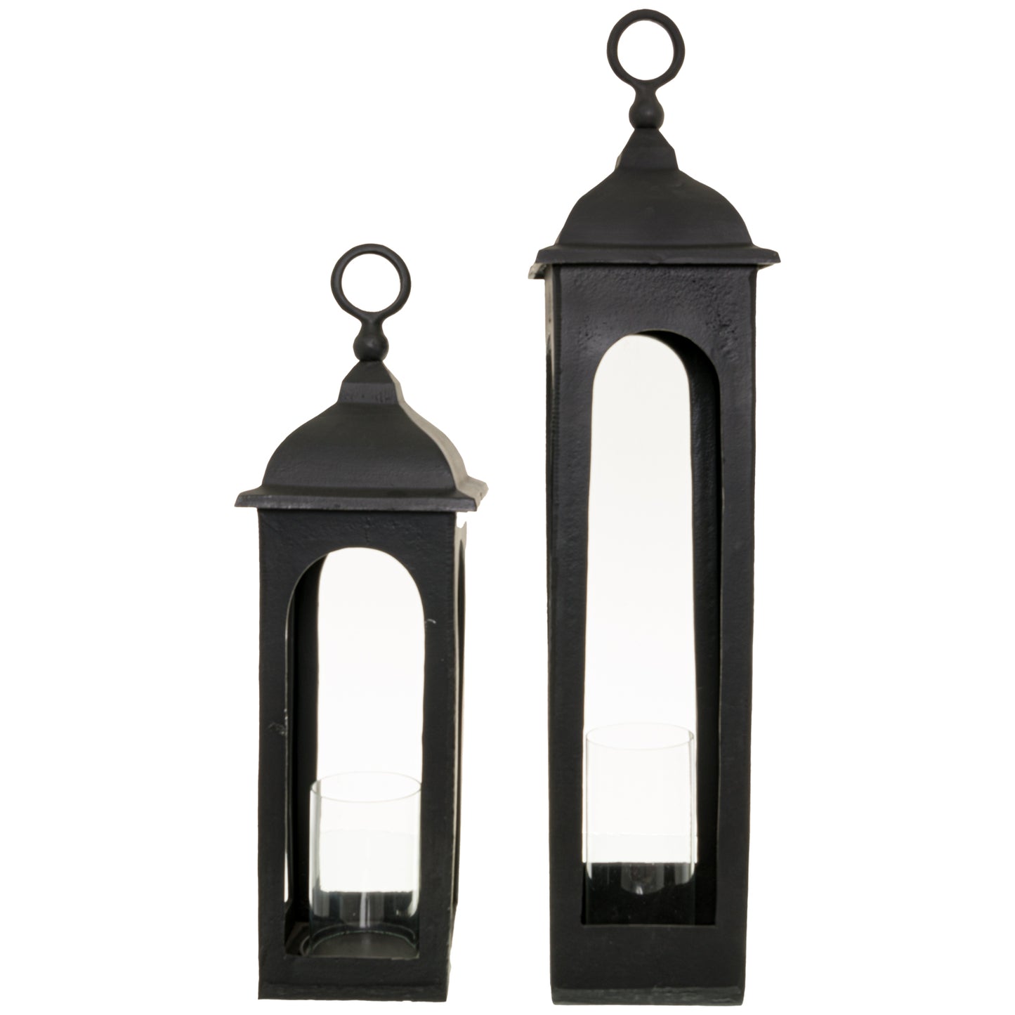 Farrah Collection Black Cast Loop Top Lantern